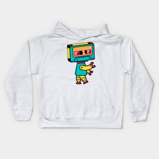 Cassette Bot The Retro Cassette Tape Robot Kids Hoodie